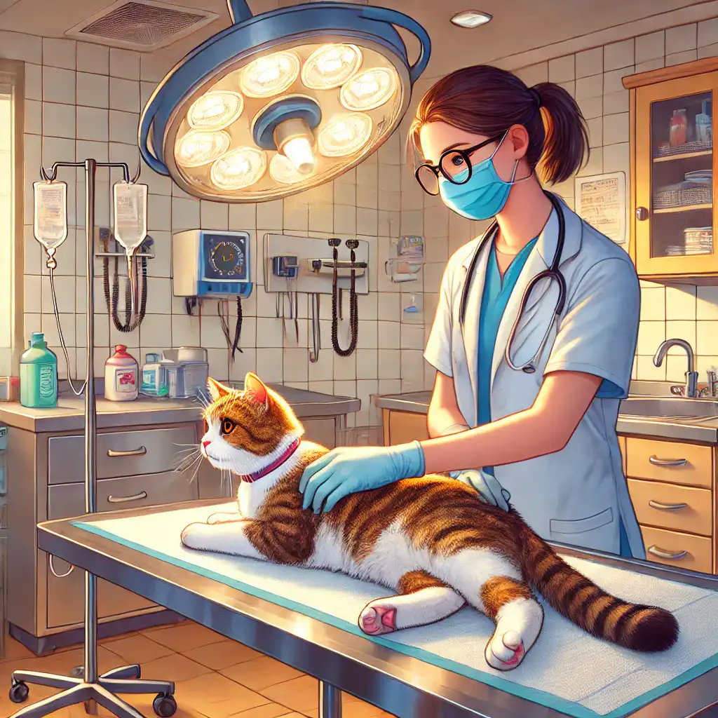 Cat preparing for surgery